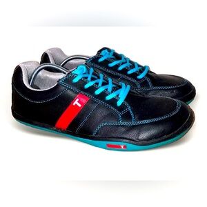 True Linkswear PHX Golf Shoes Mens Size 8 Blue Red Leather Spikeless P1-1112-080